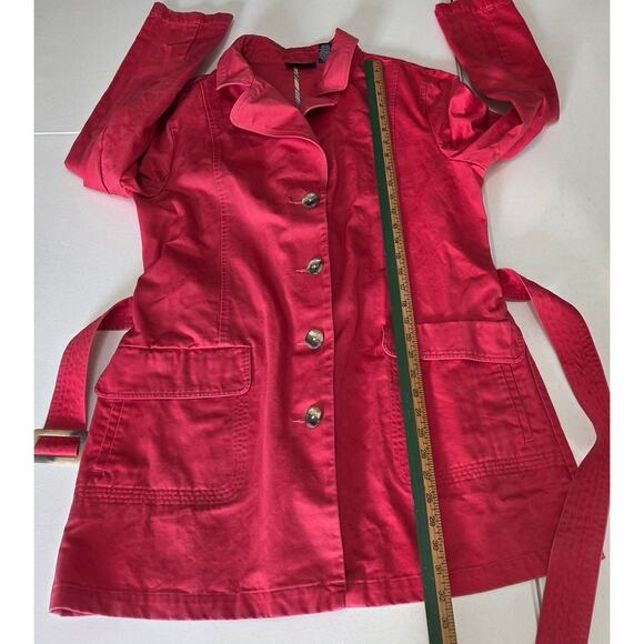 Relativity Red Trench Coat Size XL - Picture 4 of 6